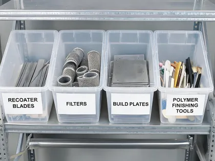 Metal and polymer AM process spares